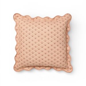 Studio McGee Square Geo Pattern with Scalloped Edge Peach Threshold